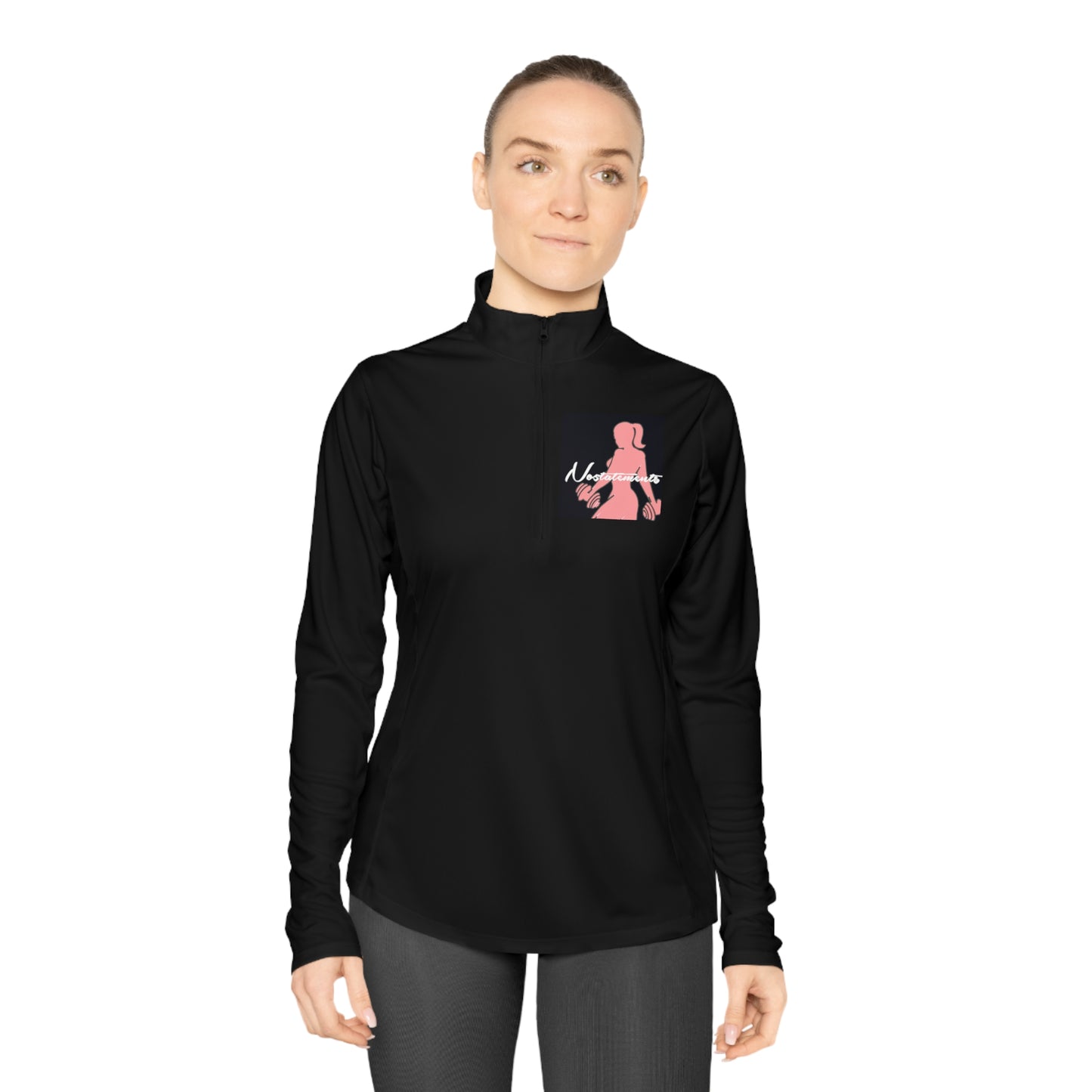 No5tatements Ladies "Gyms&Diamonds" Quarter-Zip Pullover