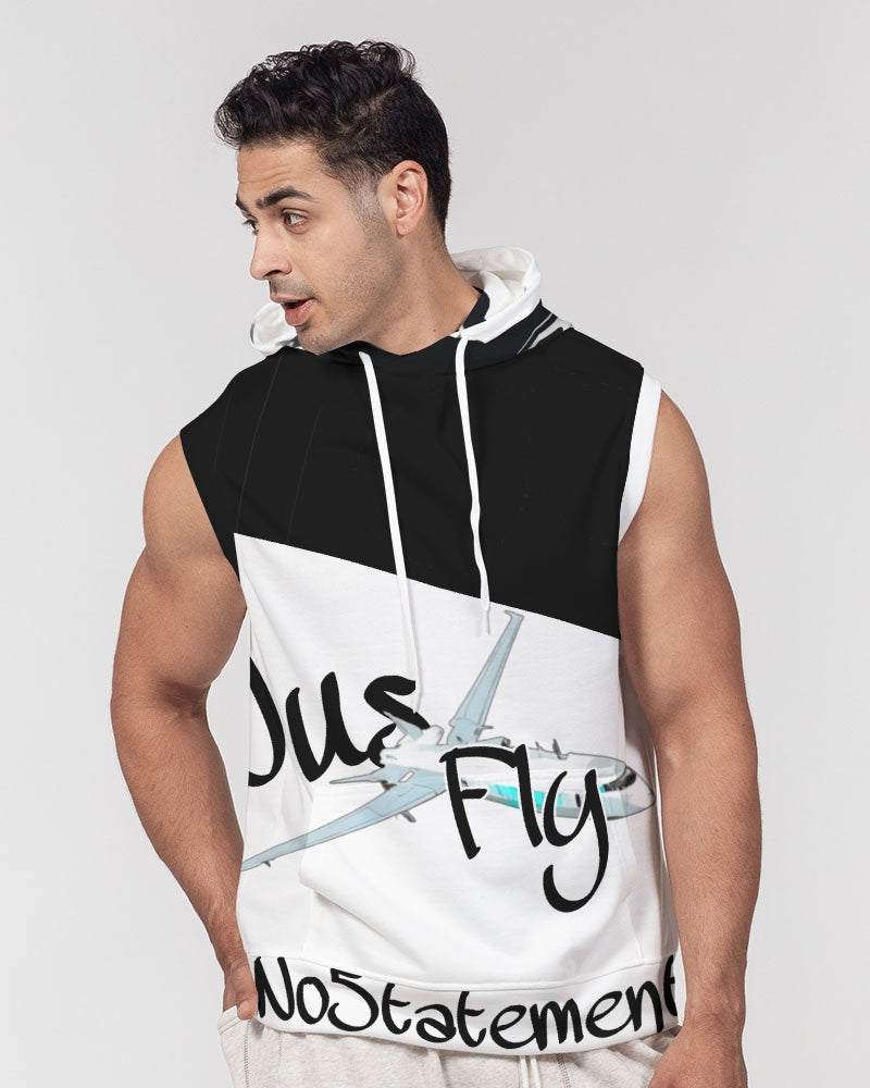 No5tatements JusFly Men's All-Over Print Heavyweight Sleeveless Hoodie