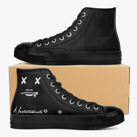 No5tatements High-Top Canvas Shoes - Black