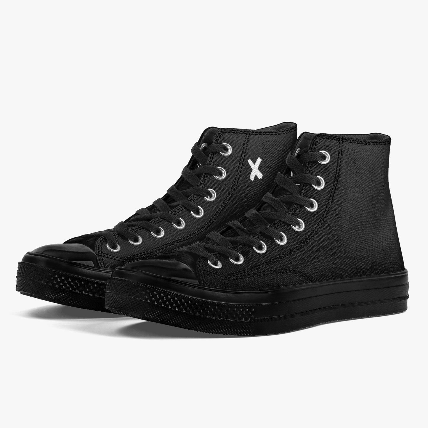 No5tatements High-Top Canvas Shoes - Black