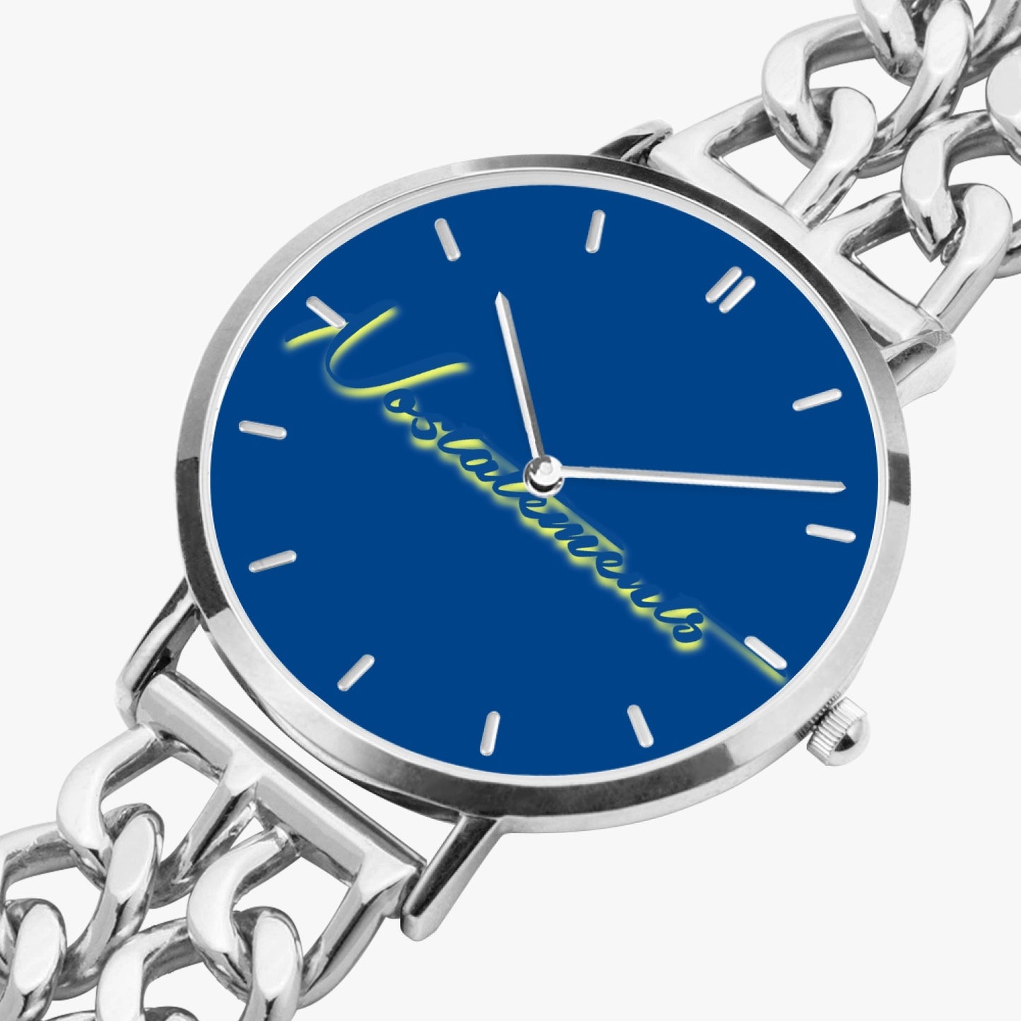 No 5tatements Blue Hollow Out Strap Quartz Watch - With Indicators