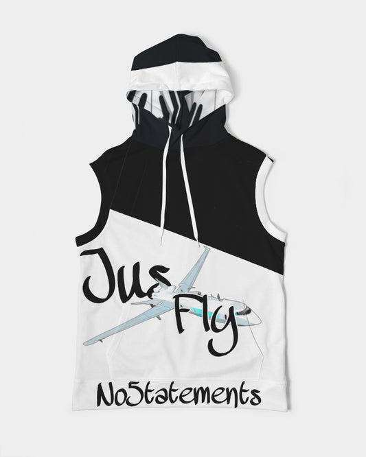 No5tatements JusFly Men's All-Over Print Heavyweight Sleeveless Hoodie