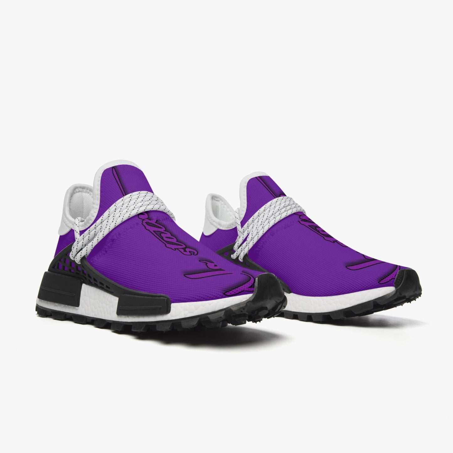 Women's No 5tatements Purple Mesh Sports Sneakers