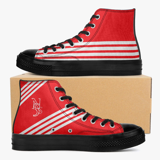 286. High-Top Canvas Shoes - Black