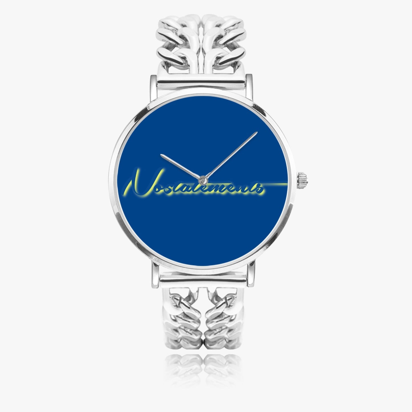 No 5tatements Blue Hollow Out Strap Quartz Watch