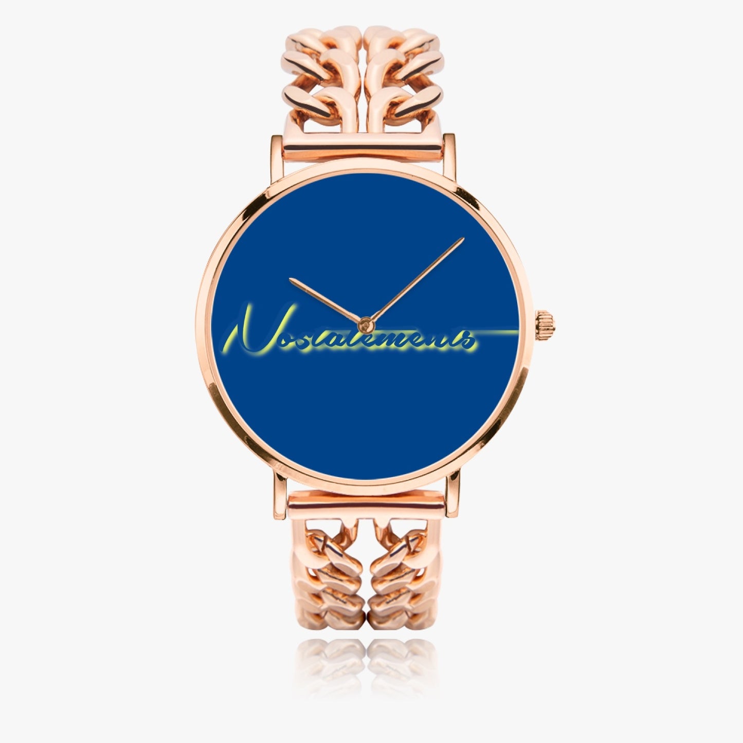 No 5tatements Blue Hollow Out Strap Quartz Watch