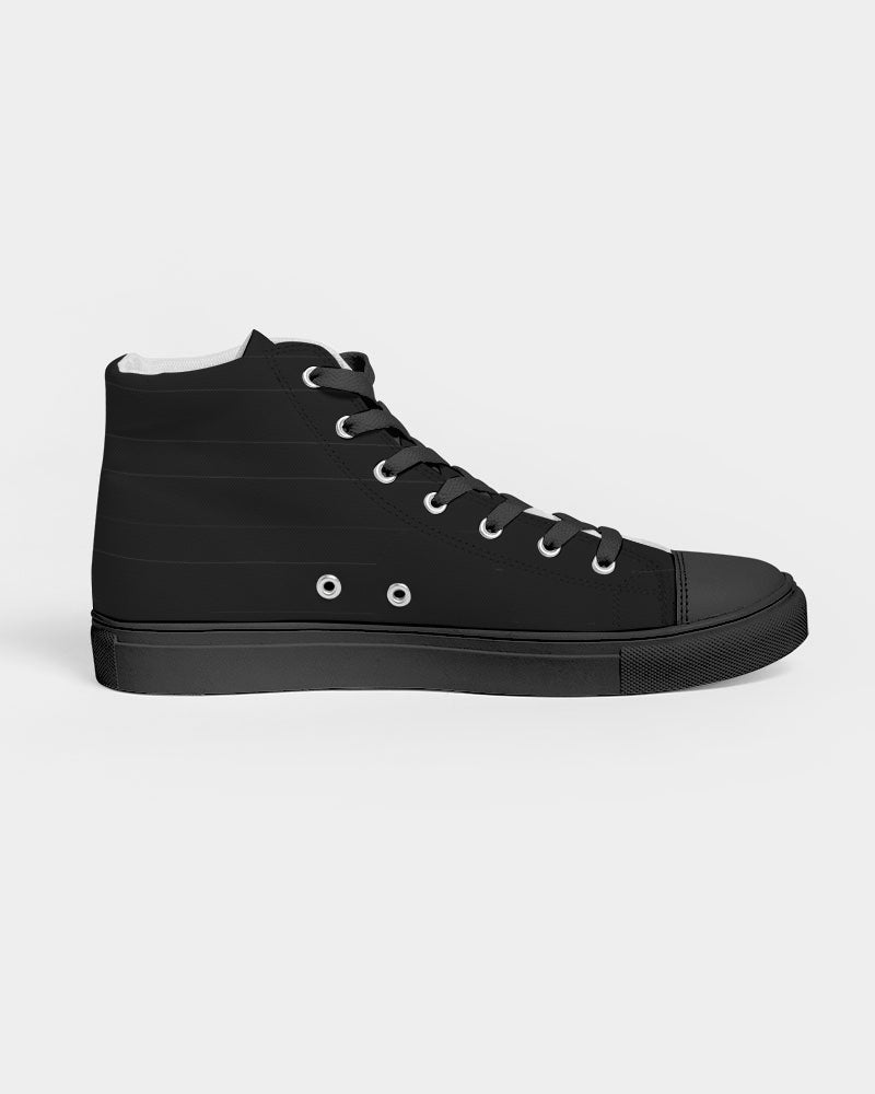 No5tatements JusFly Men's Hightop Canvas Shoe - Black