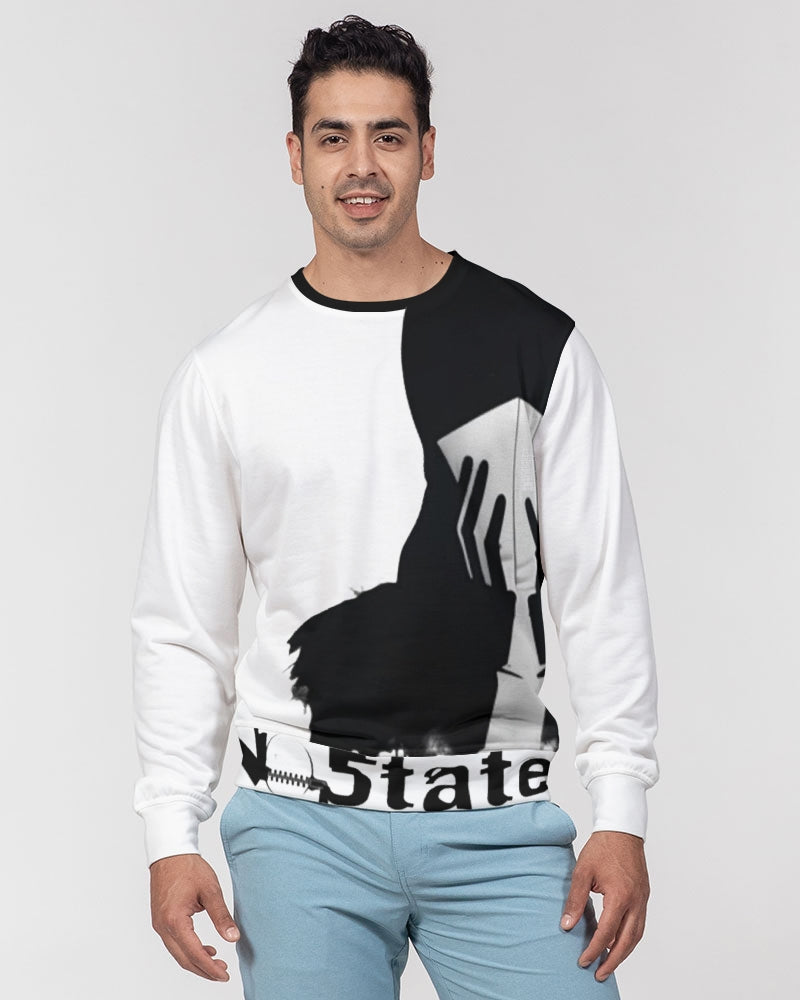 No5tatements Men's All-Over Print Classic French Terry Crewneck Pullover