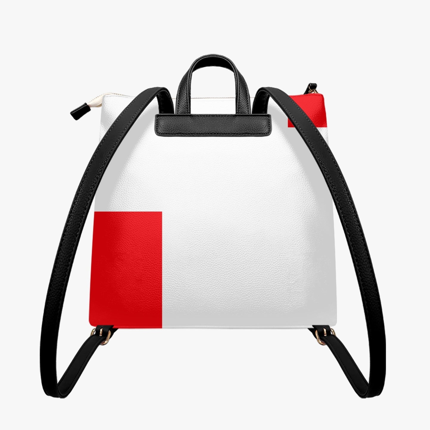 No 5tatement Red/White Colorblock Casual Backpack