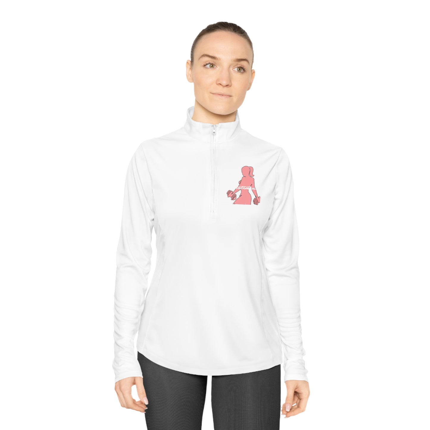 No5tatements Ladies "Gyms&Diamonds" Quarter-Zip Pullover