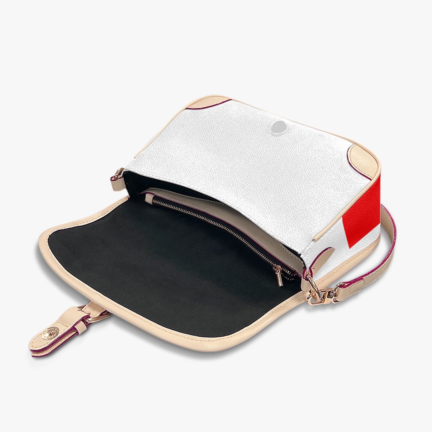 803. No 5tatement Red\White color block Underarm Bag