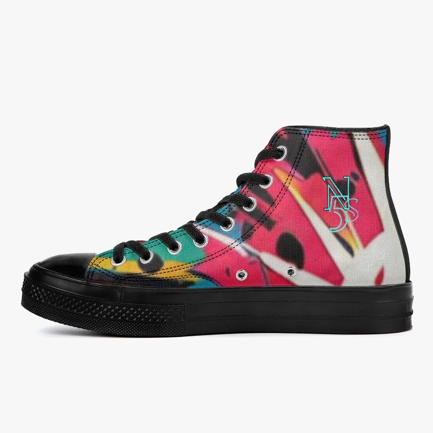 286. High-Top Canvas Shoes - Black