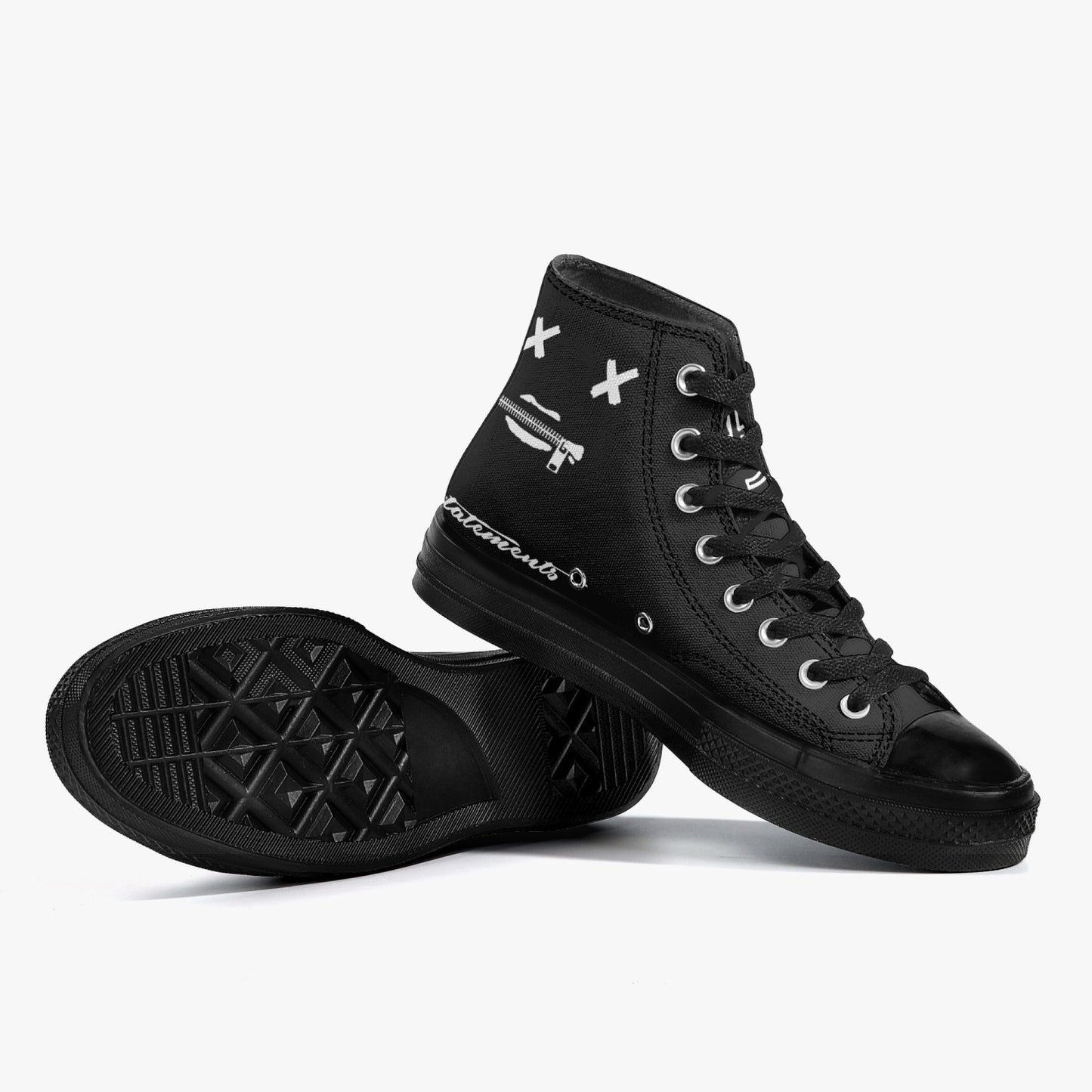 No5tatements High-Top Canvas Shoes - Black