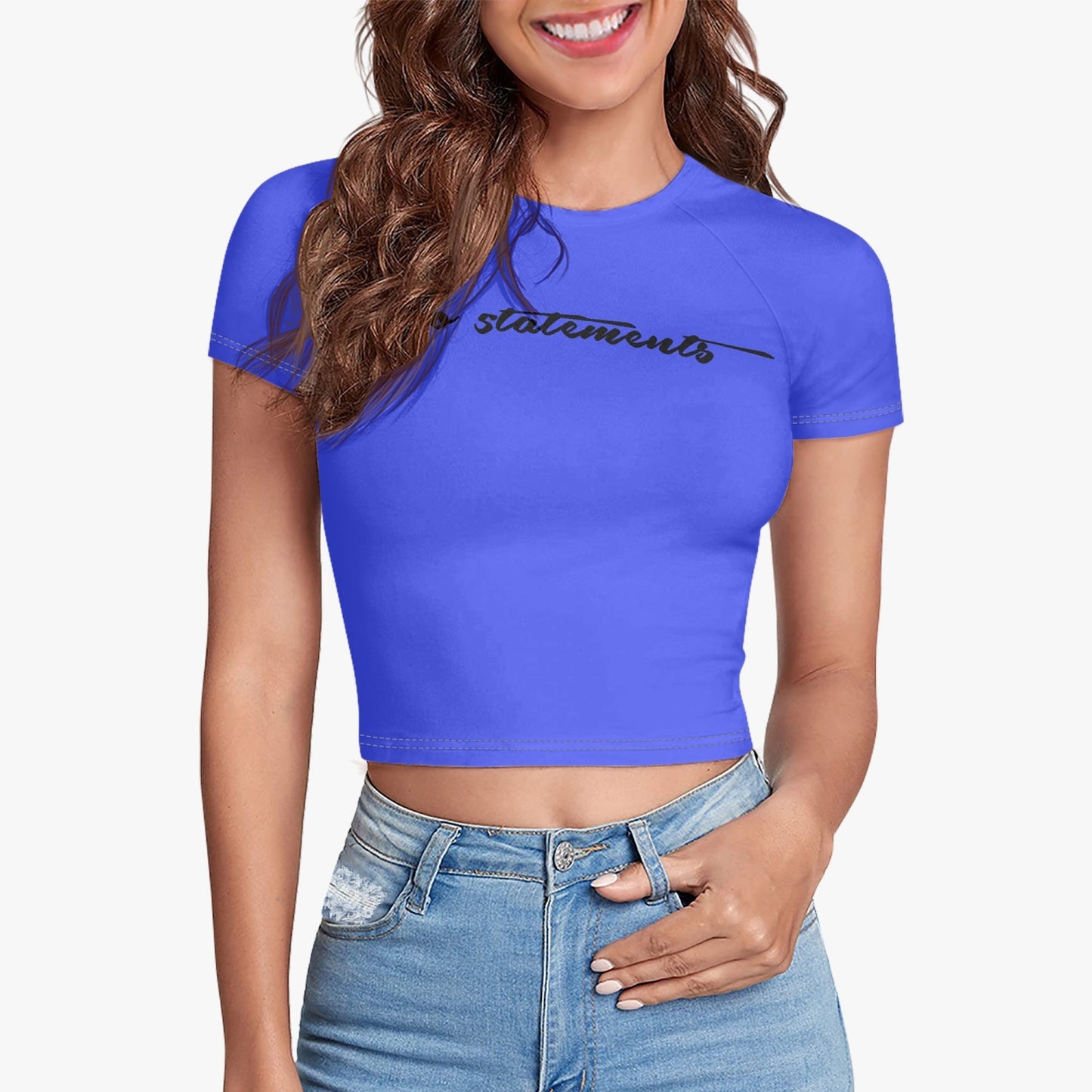 No5tatements Women's Fitted Crop Top Tee