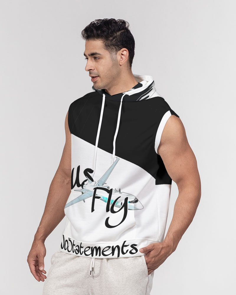 No5tatements JusFly Men's All-Over Print Heavyweight Sleeveless Hoodie