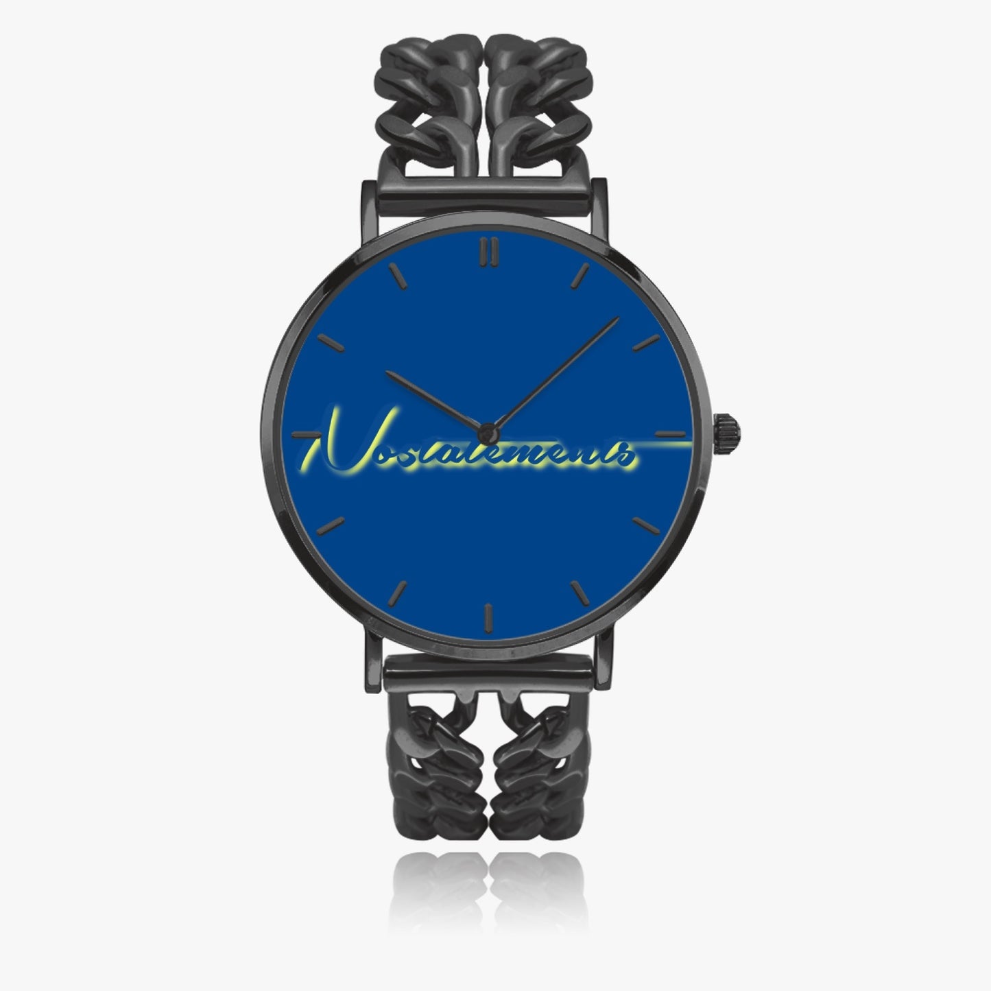 No 5tatements Blue Hollow Out Strap Quartz Watch - With Indicators